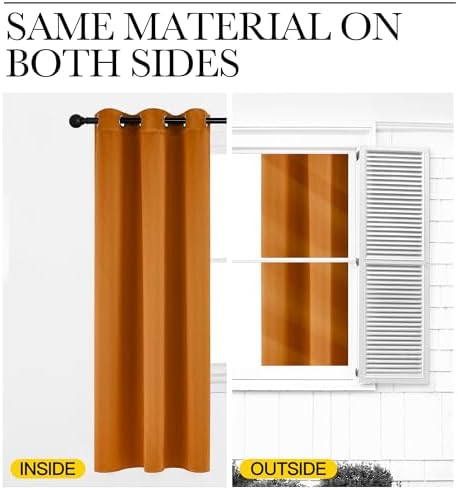 NICETOWN Room Darkening Cafe Satin Curtains - Image 6