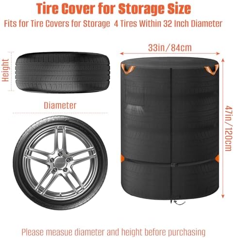 Tire Storage Cover Holds 4 Tires Diameter 32in - Image 2
