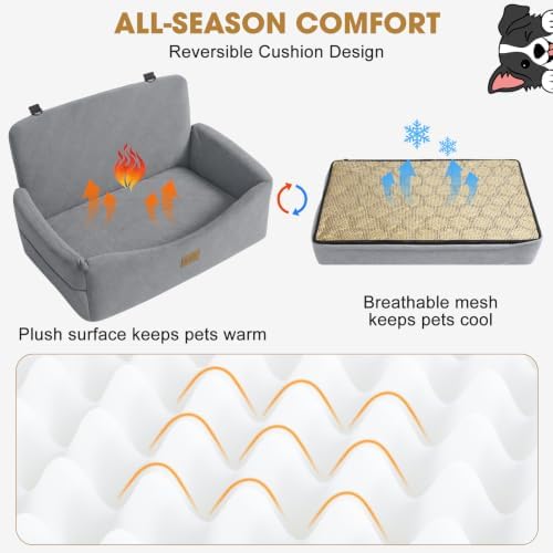 JOEJOY Dog Car Seat for Large Medium Sized Dogs Under 55 lbs, Dog Booster Seat - Image 2