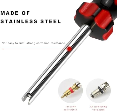 5PCS Valve Core Removal Tools, Automotive Screwdriver Tire Stem Core Removers - Image 3