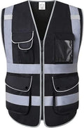 XIAKE 9 Pockets Class 2 High Visibility Reflective Safety Vest by XIAKE