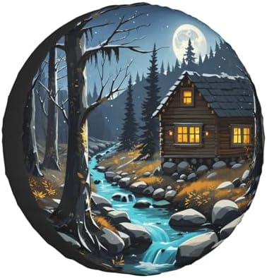 Mountains and Forests Spare Tire Cover Weatherproof Wheel Tire Cover Wheel by Unknown