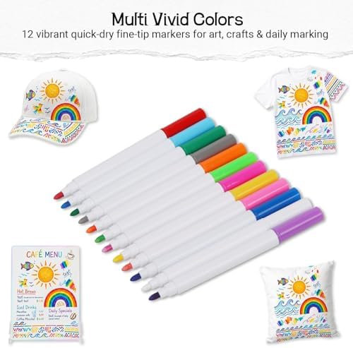 12 PCS Purple Liquid Chalk Markers, Fine Tip Neon Erasable Pens - Image 4