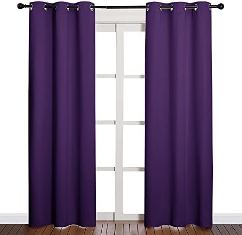 NICETOWN Triple Weave Blackout Curtains, 42 x 84-in, Royal Purple by NICETOWN