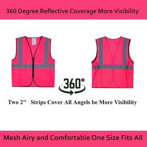 Pink Safety Vests 20 Pack - Image 2