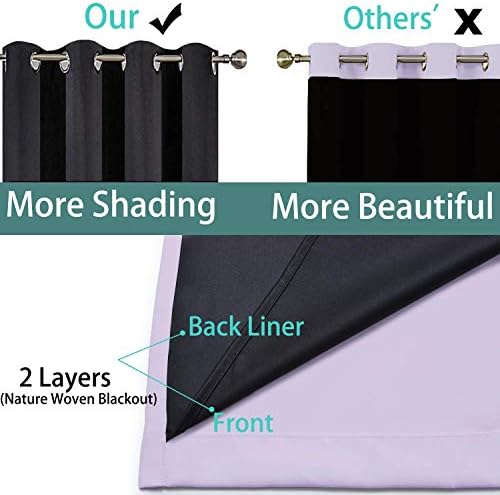 Yakamok Lilac 100% Blackout Curtains 90 Inches Long - Image 5