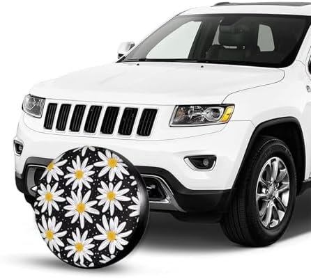 Daisy Cute Spare Tire Cover Weatherproof Wheel Protectors Hippie Bohemian - Image 2