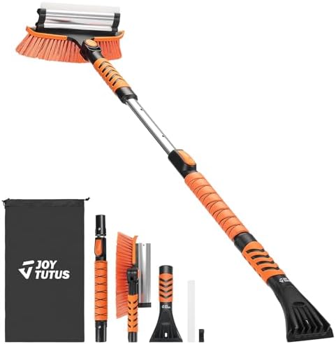 JOYTUTUS 41.5IN Extendable Snow Brush and Ice Scraper, 270°Pivoting Snow by JoyTutus