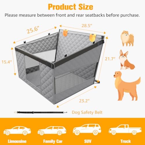 PETICON Large Dog Car Seat, Back Seat Extender - Image 4