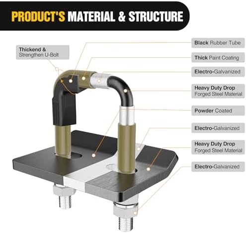 Nilight Trailer Hitch Tightener Anti-Rattle Bronze U-Bolt - Image 3