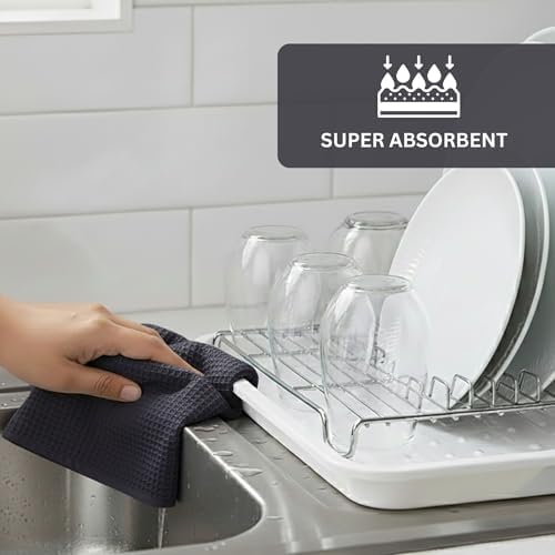 PurpleEssences Solid Kitchen Cloths, Dish Towel 15x25 Set of 6 - Image 2