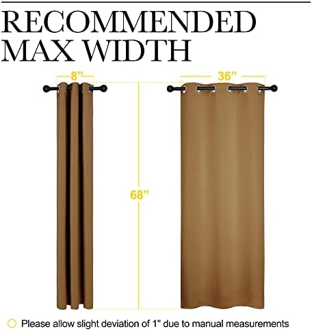 NICETOWN Sleek Blackout Curtains 68 inches Length - Image 7