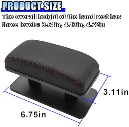 BDZMC Car Elbow Support Pad, Adjustable Height Side Booster Pad, PU Leather Car - Image 2