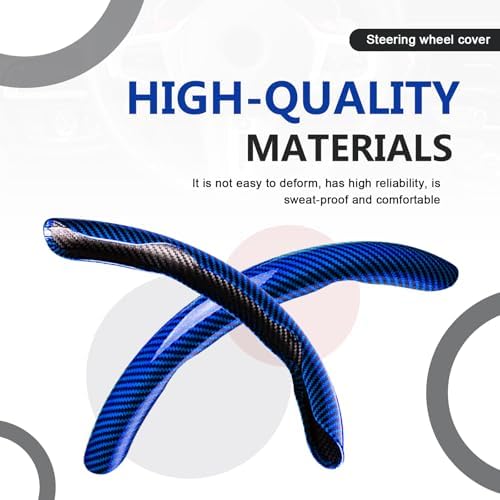 3pcs Universal Carbon Fiber Steering Wheel Cover - Image 4