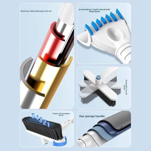 Snow Brush for Car, 25.59 31.5in Adjustable Telescoping Rod - Image 2