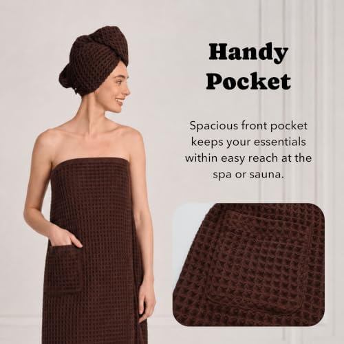 Luxury Organic Japanese Cotton Waffle Body Towel Wrap - Image 5