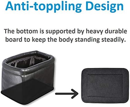 Leather Car Trash Can, Luxury Leakproof Car Organizer - Image 3