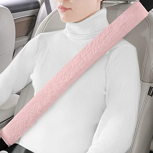 LACDL Extra Long Seatbelt Cover Super Soft Furry by LeadingAComfortableDrivingLife
