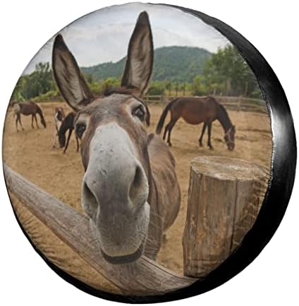 Funny Donkey Spare Tire Cover Dust-Proof Wheel Tire Cover Fit Trailer, SUV and by Foruidea