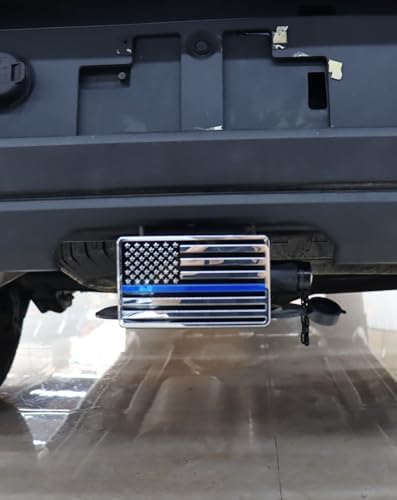 Heavy American Flag Metal Trailer Hitch Cover - Image 6