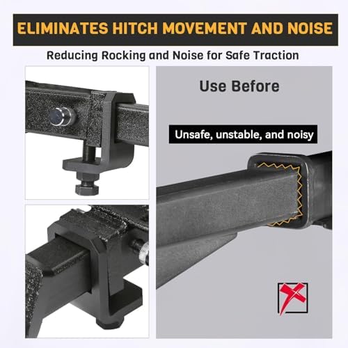 Anti Rattle Hitch Tightener Clamp Heavy Duty Steel Coated Trailer - Image 4