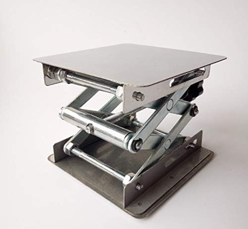 8" x 8" Stainless Steel Lab Jack Lift Stand Table Scissor Stand Platform - Image 5