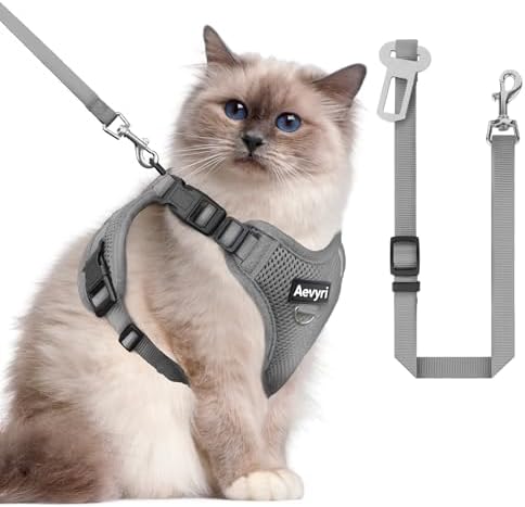 Cat Harness and Leash Set for Walking Escape Proof, Adjustable Soft Kittens Vest by Unknown