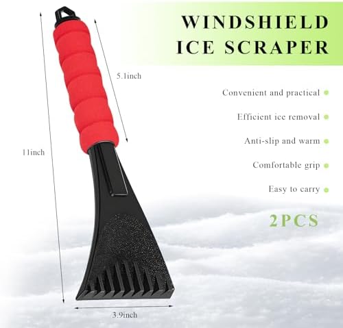 2PCS Ice Scraper for Car Windshield, Scratch-Free Auto Window Snow Scraper - Image 2