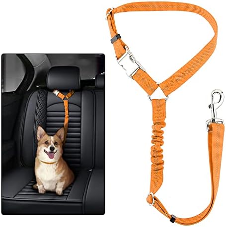 Plutus Pet Dog Seat Belt for Car Headrest, Reflective by PLUTUSPET