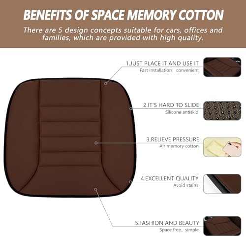 MYFAMIREA Car Seat Cushion Pad 1.2" Thick Comfort Protector - Image 2