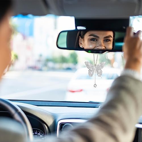 zipelo Rhinestone Butterfly Rearview Mirror Charm - Image 4