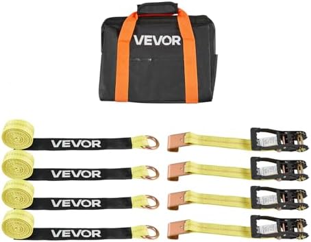 VEVOR Wheel Chock Tie-Down Kit, Tire-Style Motorcycle Tie-Down System, Car Kit by VEVOR