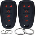 2 Pcs Silicone 5 Buttons Key Fob Cover Remote Case Keyless Protector Compatible by GFDesign