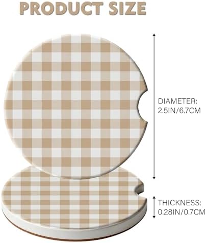 2 Pack Car Coasters for Cup Holders, Cute Car Accessories Interior - Image 4