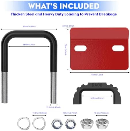 Hitch Tightener Anti-Rattle Clamp -Rubber Isolator and Anti-Rust Double Coating - Image 5
