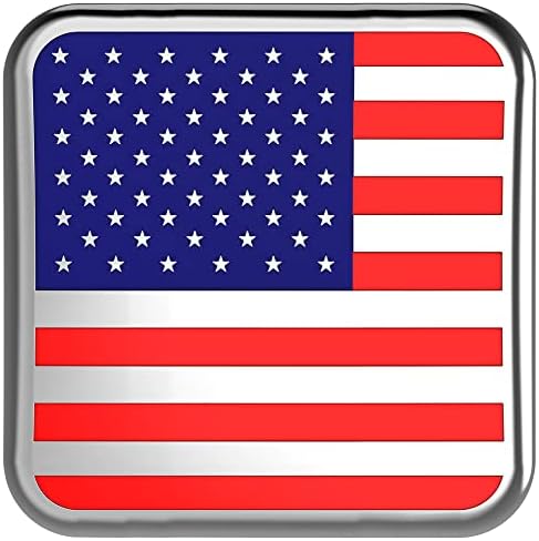 MULL USA Flag Metal Hitch Cover Plug Fits 2" Receiver - Image 2