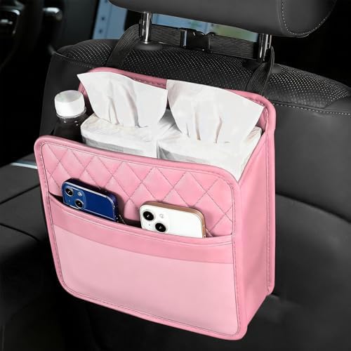 Car Seat Back Organizer, Leather Backseat Hanging Storage Bag, Car Large by Unknown