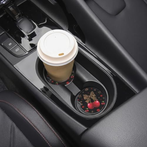 Cheetah Leopard Car Coasters for Cup Holders, Absorbent Coaster for Women - Image 3