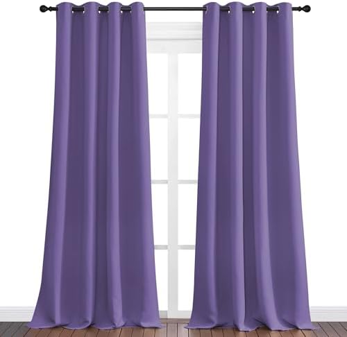 NICETOWN Lilac Purple Blackout Curtains 96" Long, 2 Pieces - Image 2