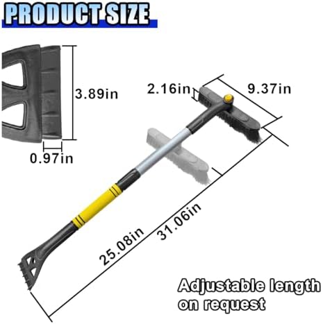 KITUREK 31.5" Detachable Snow Brush and Ice Scraper - Image 2