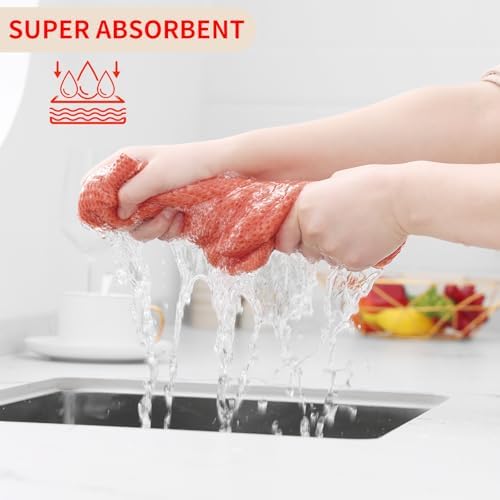 Homaxy 100% Cotton Waffle Weave Kitchen Dish Cloths 8-Pack - Image 3