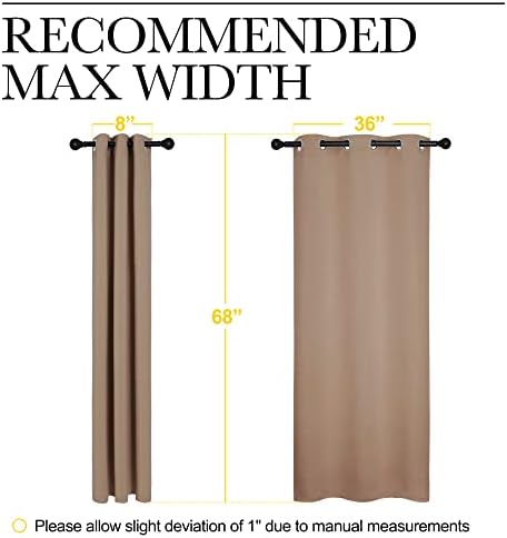 NICETOWN Cappuccino Blackout Curtains - Image 7