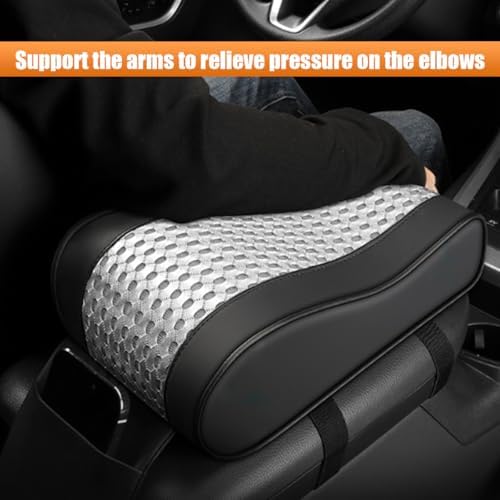 Car Armrest Cushion, Leather Memory Foam Car Center Console Arm Rest Pillow - Image 4