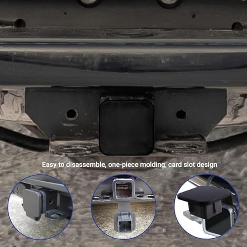 2 Inch Trailer Hitch Cover, Rubber Dustproof Waterproof Receiver Plug, Tow - Image 6