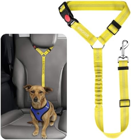 BWOGUE Dog Seat Belt for Car, Headrest Restraint Bungee Lead by BWOGUEPetHome