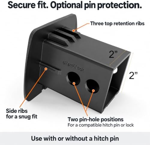 USA 2" American Black Flag Hitch Cover - Image 3