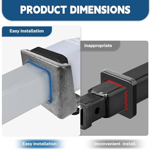 Anti-Rattle Hitch Clamp for 2” Trailer Receiver Hitch, 2 Pads - Image 5