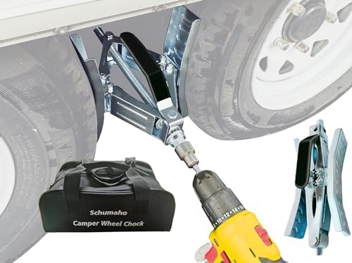 Camper Wheel Chock, 2 Sets of Tire Lock Chocks by Schumaho