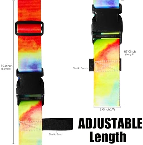 Luggage Straps for Suitcases TSA Approved-2 Pack Bright Personalized Luggage - Image 3