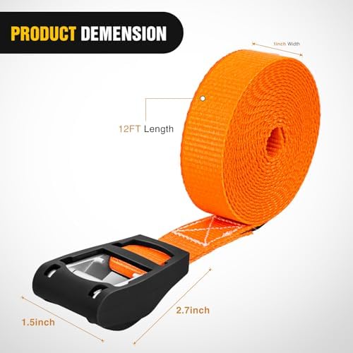 Nilight 1in x 12ft Heavy Duty Lashing Straps 4PCS - Image 2